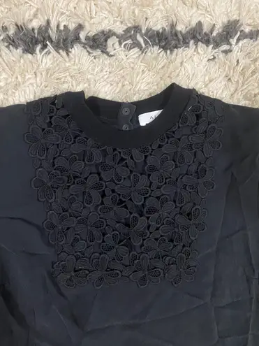 A.L.C. Black Silk Long Sleeve Blouse