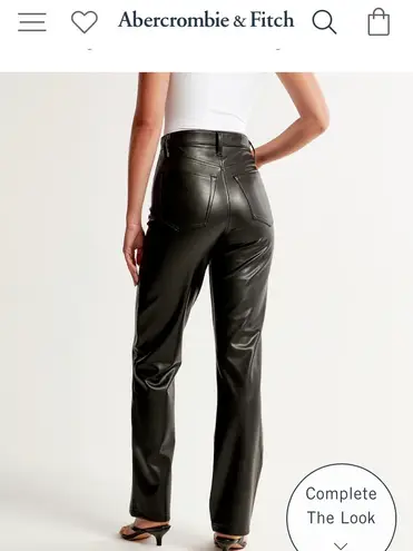 Abercrombie & Fitch Vegan Leather Straight Pants