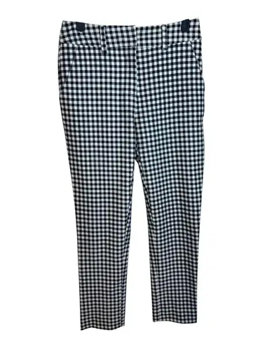 Boston Proper Black and White Gingham Ankle Pants