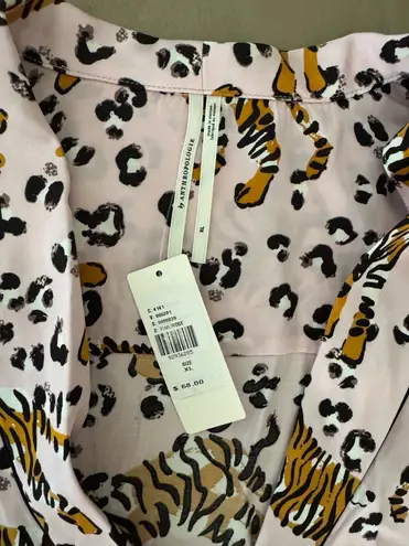 Anthropologie By  Silky Patterned Pajama Shorts and Top Set. MSRP $116. Size XL  - Image 9