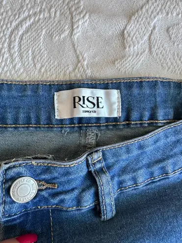 Cargo jeans mini skirt Blue