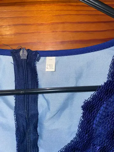 Blue Floral Formal Plus Dress *make offers* Size 2X