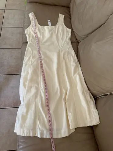 House of Harlow 1960 Cream Linen Blend Midi Dress. Size L