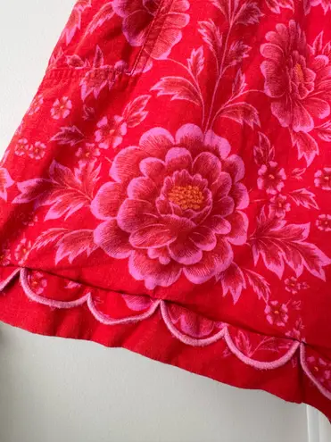 Farm Rio Red Olivia Cut-Out Romper, Size S