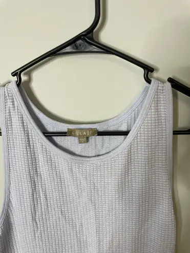 Lilla P Tie Waist Tank Dress Clearwater Waffle Small Excellent Condition Blue