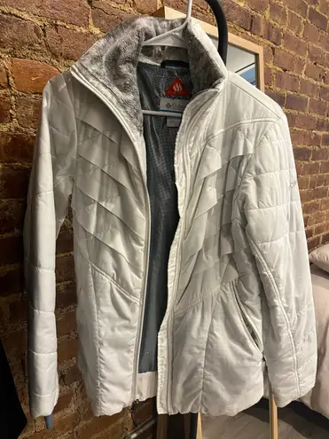 Columbia White Puffer Jacket