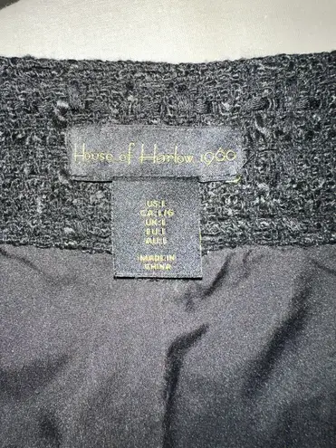 House of Harlow 1960 Black Tweeted Shorts Size Large