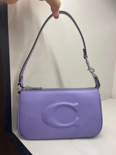 Coach Silver / Light Violet Smooth Leather Nolita 19 #CR364