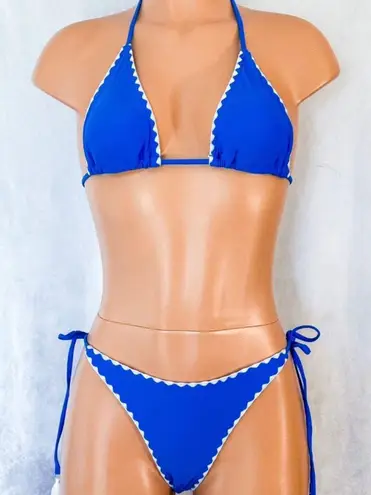 Boutique Blue & White, Boho, Tassel, Bikini Set