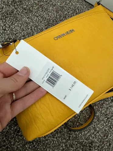 Calvin Klein Crossbody Purse Mustard Yellow