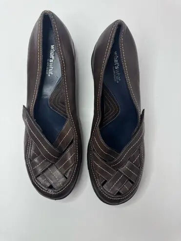 Aerosoles 'What's What' Brown Leather Loafers Size 9.5M