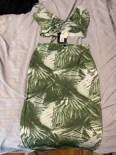 FashioNova Tropical Skirt Set