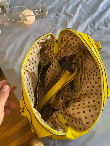 Melie Bianco Vegan Leather Shoulder Bag Purse Yellow