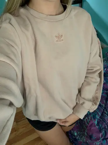 Adidas Nude Oversized Sweatshirt Crewneck