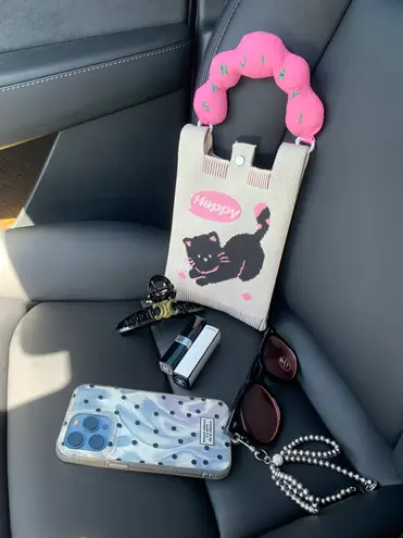 Cute Smartphone bag /Knit Mini bag /Crossbody bag