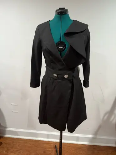 Mac Duggal NWOT 55692 Three Quarter Sleeve Ruffle Neck Dress