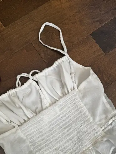 Glassons chiffon milkmaid semi sheer tank top size 6, fits like an XS