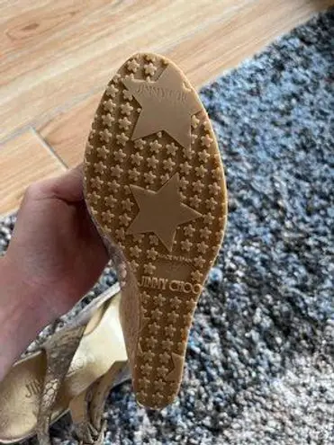 Jimmy Choo Snakeskin Wedges. Size 34. Have never been worn. - Image 3