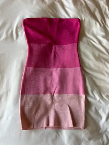 superdown Mini Pink Ombré Dress