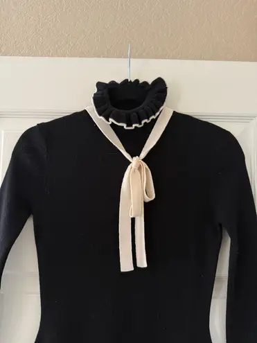 Red Valentino Knitted Wool Mini Dress