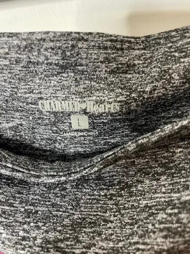 Charmed Hearts Crop Leggings Burgundy Heather Grey Large New with Tags