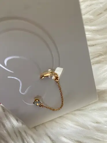 Stud Earring & Cuff Set Gold