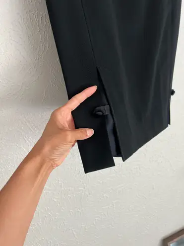 Saint Laurent Vintage Yves black high waisted midi pencil skirt 34 / 0