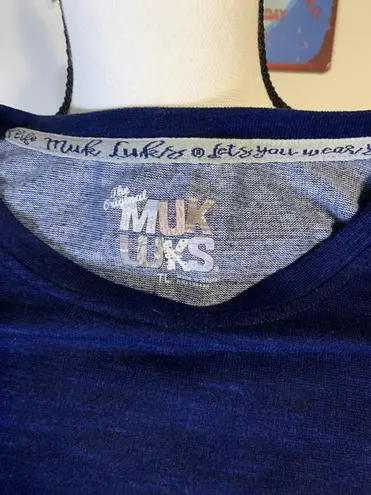 Muk Luks Blue White Fair Isle Print Set Size L