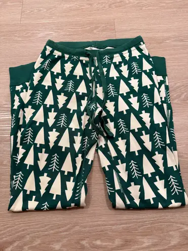 Hanna Andersson Women's Holiday Long John Pajama Pants Green Size XS