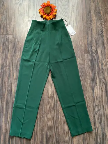 Unique Vintage NWT  Emerald Green High Waisted Trouser Pants | X-SMALL |