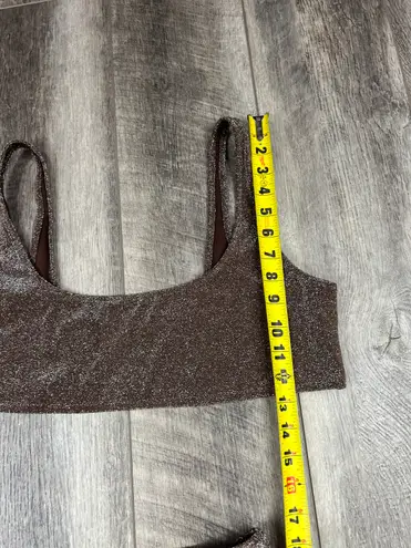 SKIMS Brown Metallic Bikini Set