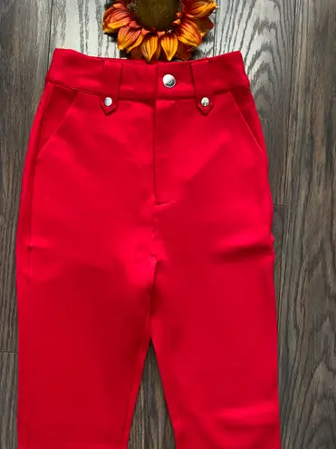 Unique Vintage NWT Red Cigarette Kitty Pants | X-SMALL |