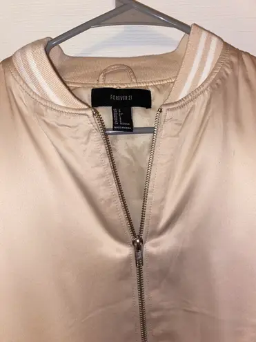 Forever 21 Satin Bomber Jacket