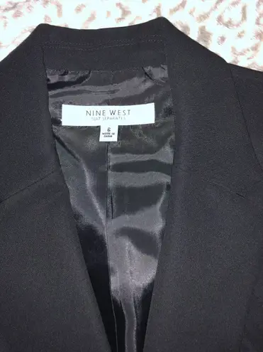 Nine West NWT  Opening Night Black Suit Separates Jacket Size 6 Sheer Sleeves