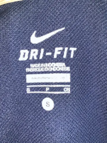 Nike Dri Fit Blue Pullover 1/4 Zip Hoodie Womens Size Small S EUC 361053-424