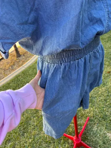 NWOT Chambray Smocked Romper