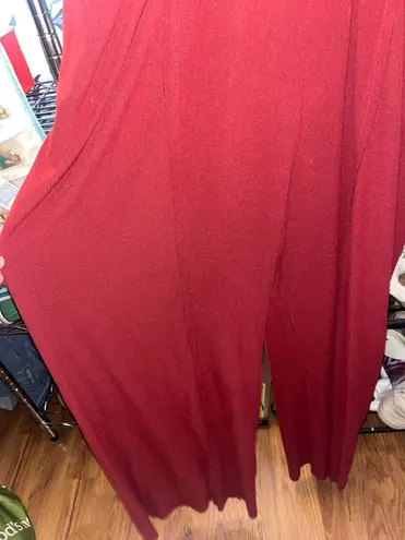 ee:some Burgundy Flare Jumpsuit