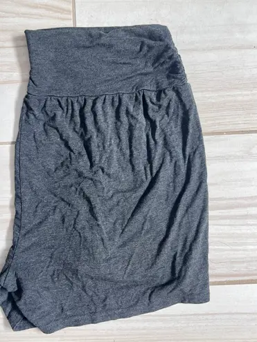 Women's Maternity Shorts Lounge Sleep Pajama Workout Comfy Stretchy Pregnancy Shorts Black Size L