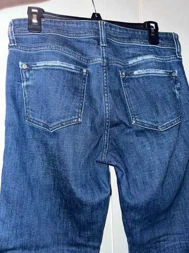 Pilcro Anthropologie The Slim Boyfriend Embroidered Side Tape Jeans