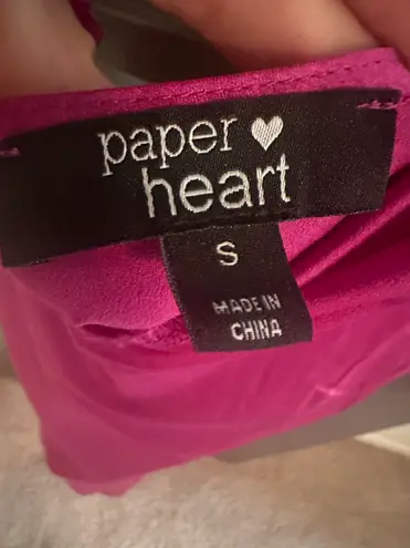 Paper Heart Pink Hearts Cowl Neck Dress