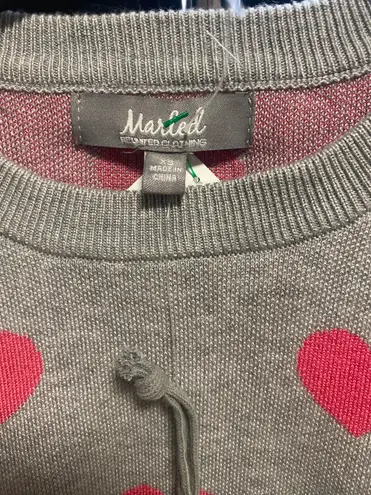 Marled Reunited NWT Marled by Reunited Women's Hearts Sweater Size XS