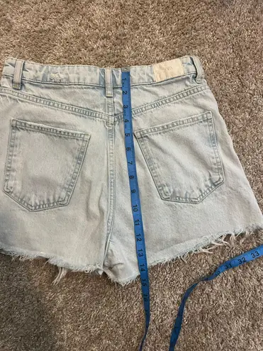 ZARA high waist Denim cut off jeans shorts