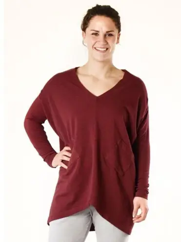 Bryn Walker Alexis Tunic Top Mink Brown Size Small S Pockets LAGENLOOK OVERSIZED