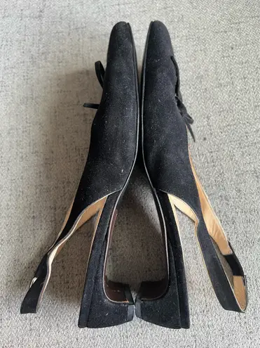 Bottega Veneta suede sling back kitten heels