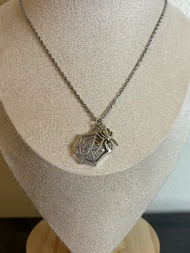 Handmade Spider/Spider Web Necklace