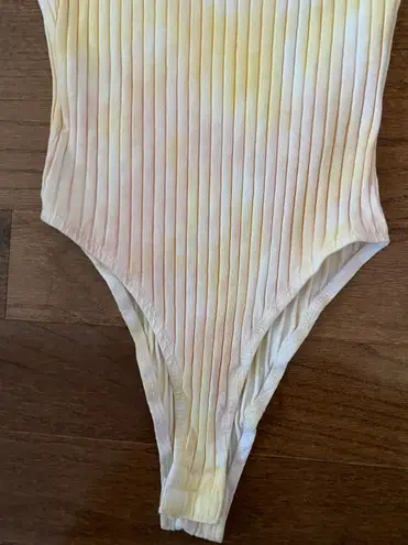 ZARA NWT  ruched tie dye ribbed body suit