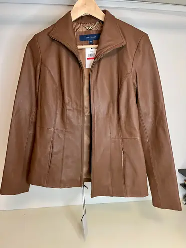 Cole Haan NWT-  Wing Collar Leather Jacket XS