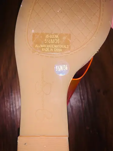 Jessica Simpson Size 5.5 Pink Transparent Strappy Cork Wedges / Heels