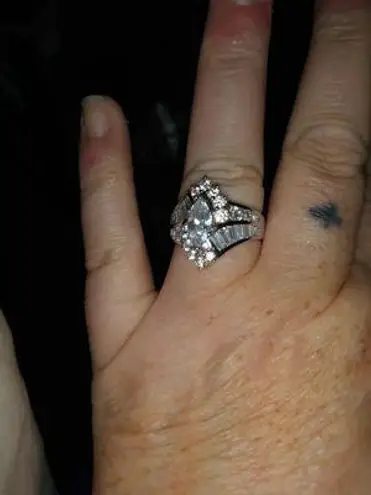 Sterling Silver SIZE 5 925 Reflection Marquise Cut Clear CZ Engagement Ring