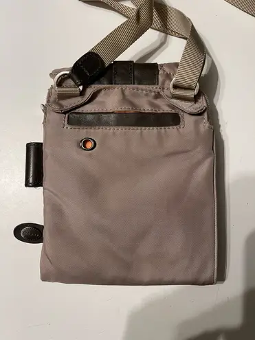 Mosey Life By Baggallini Caster Quilted Crossbody Bag Nylon Organizer Purse Brown